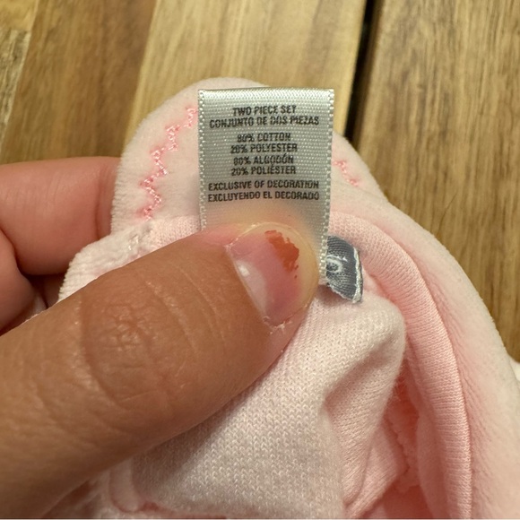 Vintage Carters soft pink long sleeve flower embroidered dress with collar 9-12m - Picture 6 of 7